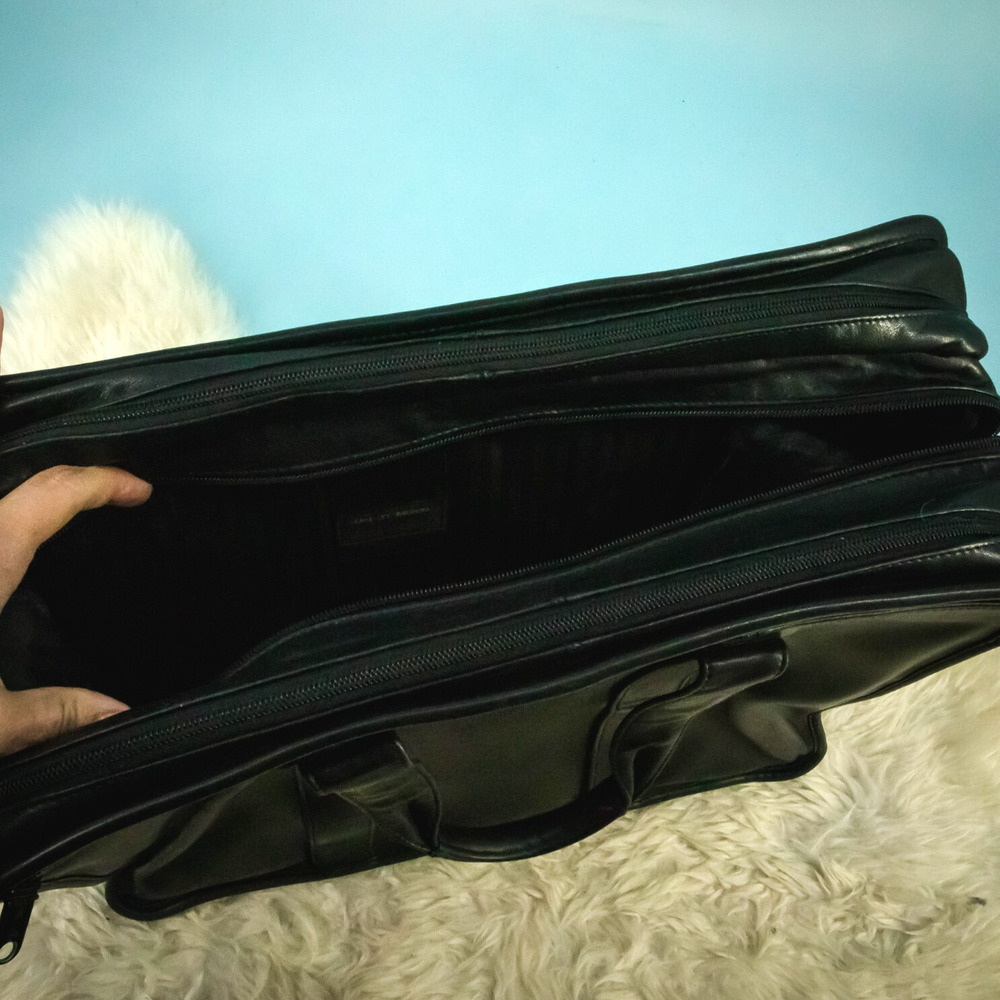 Tumi Black Alpha Napa Leather Padded Laptop Briefcase Bag Business Career 9624D3 - Picture 9 of 13